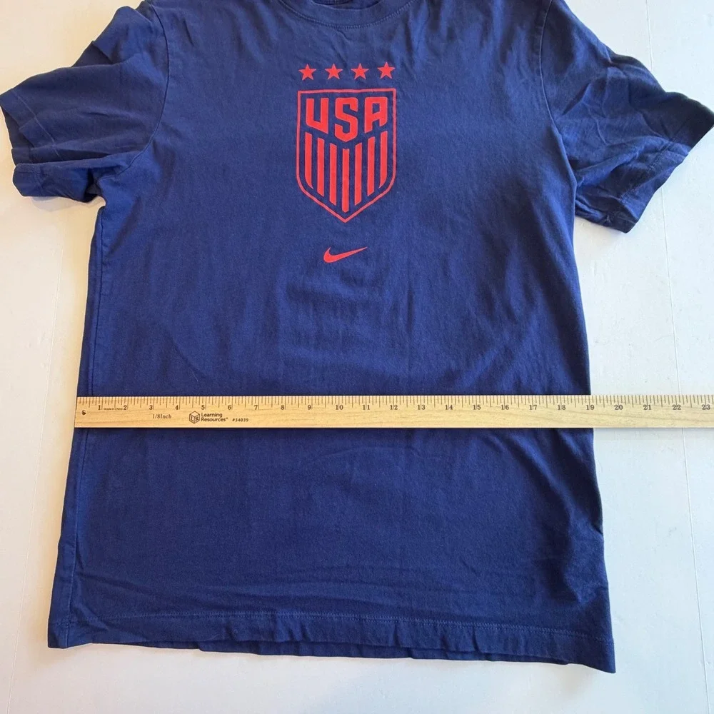 Nike USA Soccer USWNT Crest T-Shirt Mens  Navy Blue 4 Star Tee M - Picture 4 of 6